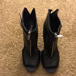 4-1/2” Heels - Black Ankle Boots
